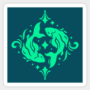 Vintage Pisces Zodiac Symbol // Proud Pisces Horoscope Sign Astrology Sticker